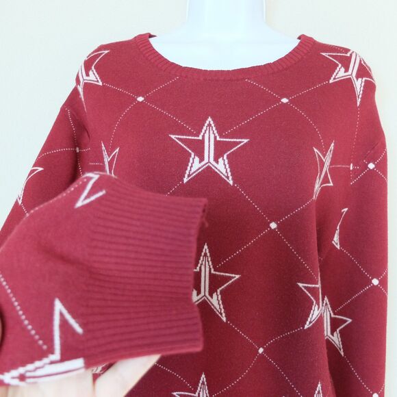 Jeffree Star Fashion Red Long Sleeve Sweater Size 3XL - Picture 3 of 6